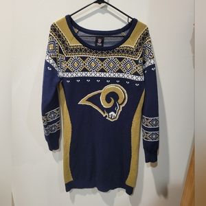NFL Team Apparel Rams Sweater Dress Size Large